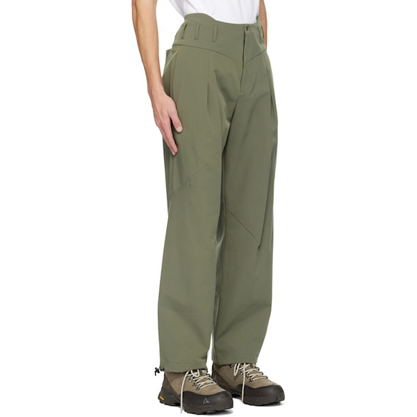  _J.L - A.L_ Green Dart Trousers 232697M191000