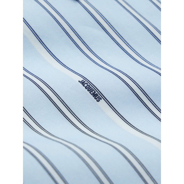  자크뮈스 JACQUEMUS Logo-Print Striped Cotton-Poplin Shirt 1647597328675683