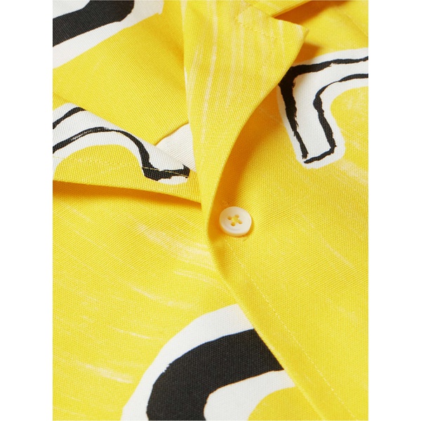  자크뮈스 JACQUEMUS Jean Camp-Collar Printed Cotton Shirt 1647597328675740