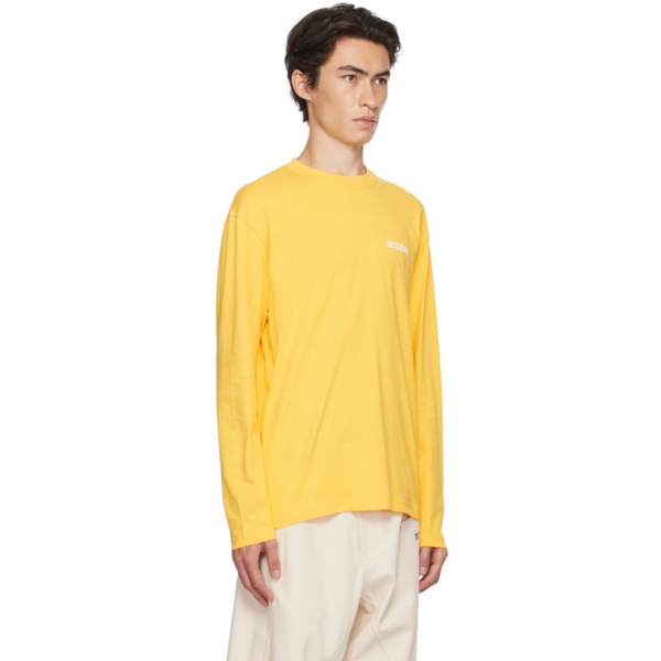  자크뮈스 JACQUEMUS Yellow Le Papier Le T-Shirt Manches Longues Long Sleeve T-Shirt 232553M213007