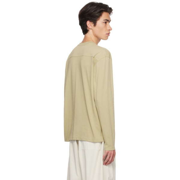  자크뮈스 JACQUEMUS Khaki Le Papier Le T-Shirt Manches Longues Long Sleeve T-Shirt 232553M213008
