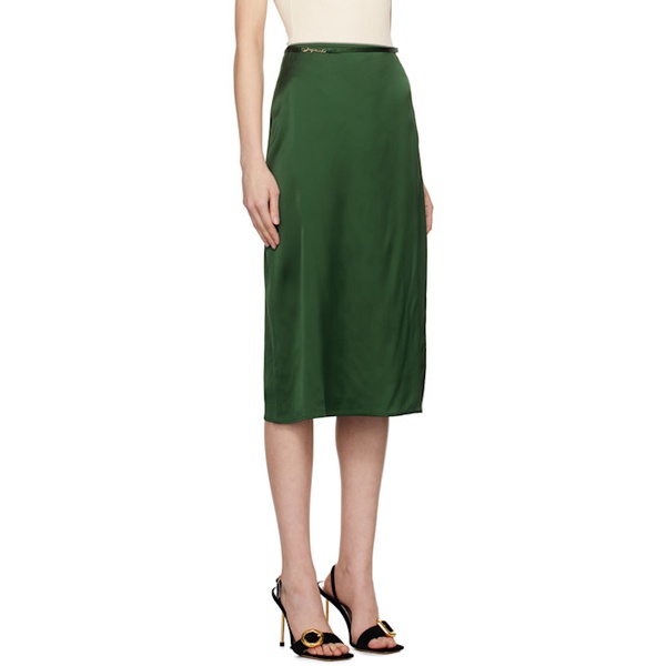  자크뮈스 JACQUEMUS Green La Jupe Notte Midi Skirt 241553F092015