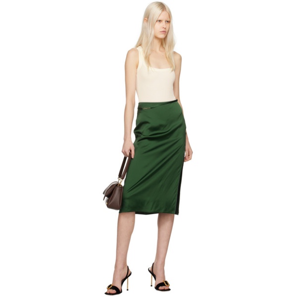  자크뮈스 JACQUEMUS Green La Jupe Notte Midi Skirt 241553F092015