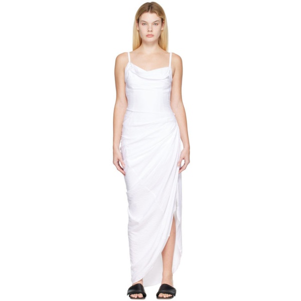  자크뮈스 JACQUEMUS White La Robe Saudade Maxi Dress 222553F055025