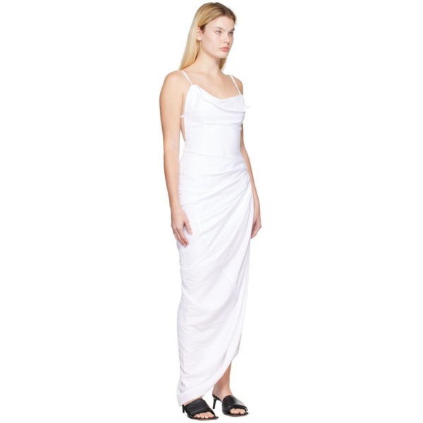  자크뮈스 JACQUEMUS White La Robe Saudade Maxi Dress 222553F055025