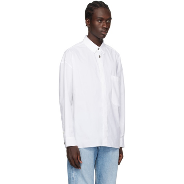  자크뮈스 JACQUEMUS White Les Classiques La Chemise Manches Longues Shirt 241553M192007