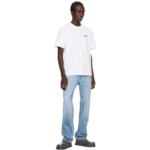  자크뮈스 JACQUEMUS White Les Classiques Le T-Shirt Gros Grain T-Shirt 241553M213005