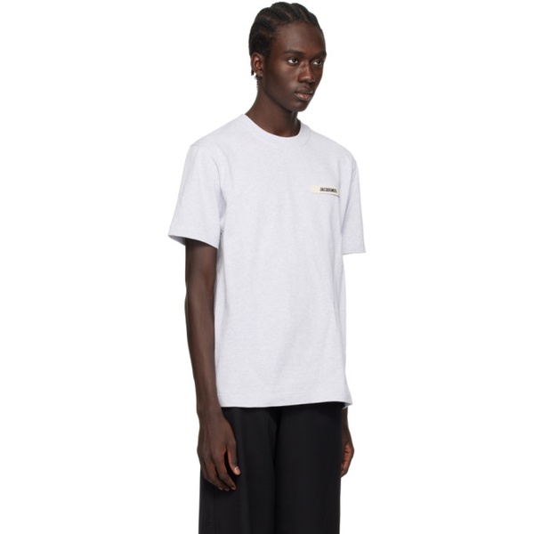  자크뮈스 JACQUEMUS Gray Les Classiques Le T-Shirt Gros Grain T-Shirt 241553M213007