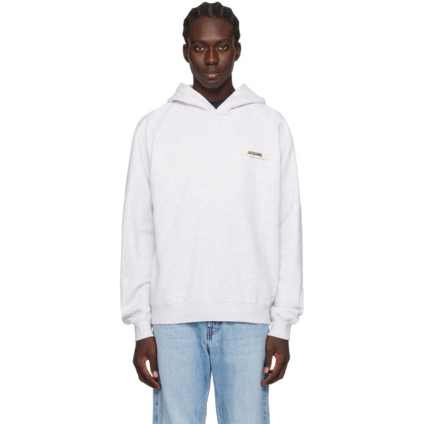  자크뮈스 JACQUEMUS Gray Les Classiques Le Hoodie Gros Grain Hoodie 241553M202007