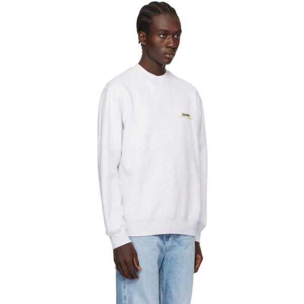  자크뮈스 JACQUEMUS Gray Les Classiques Le Sweatshirt Gros Grain Sweatshirt 241553M204002