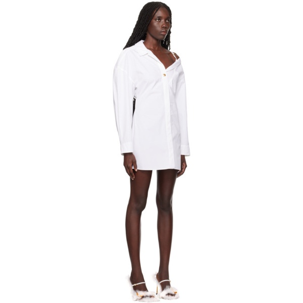 자크뮈스 JACQUEMUS White Les Classiques La Mini Robe Chemise Mini Dress 241553F052012