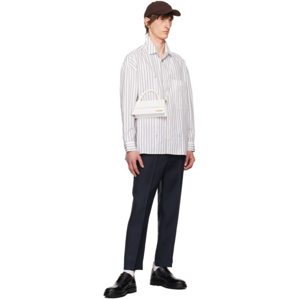  자크뮈스 JACQUEMUS White La Chemise Manches Longue Shirt 241553M192009