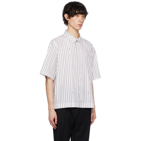  자크뮈스 JACQUEMUS White La chemise manches courte Shirt 241553M192012