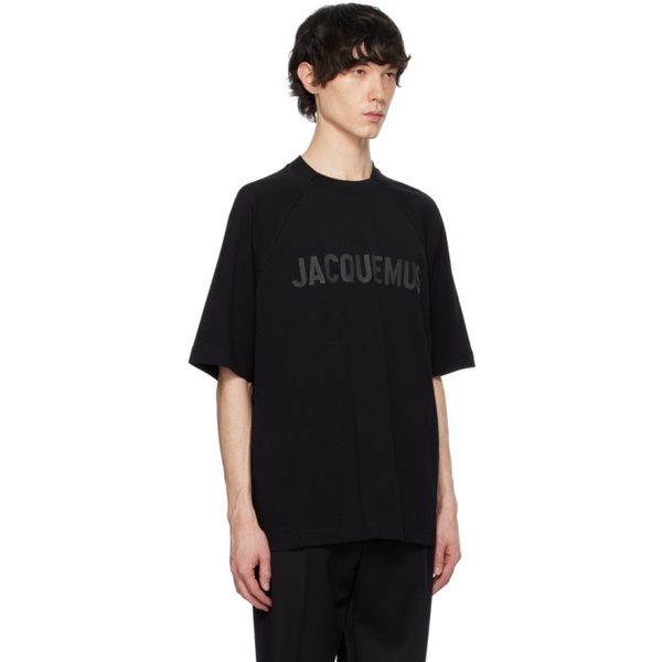  자크뮈스 JACQUEMUS Black Les Classiques Le t-shirt Typo t-shirt 241553M213014