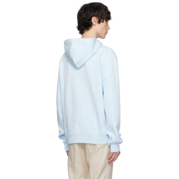  자크뮈스 JACQUEMUS Blue Le hoodie Gros Grain hoodie 241553M202008