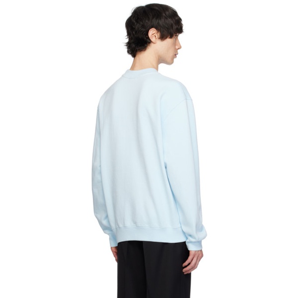  자크뮈스 JACQUEMUS Blue Le sweatshirt Gros Grain sweatshirt 241553M204004