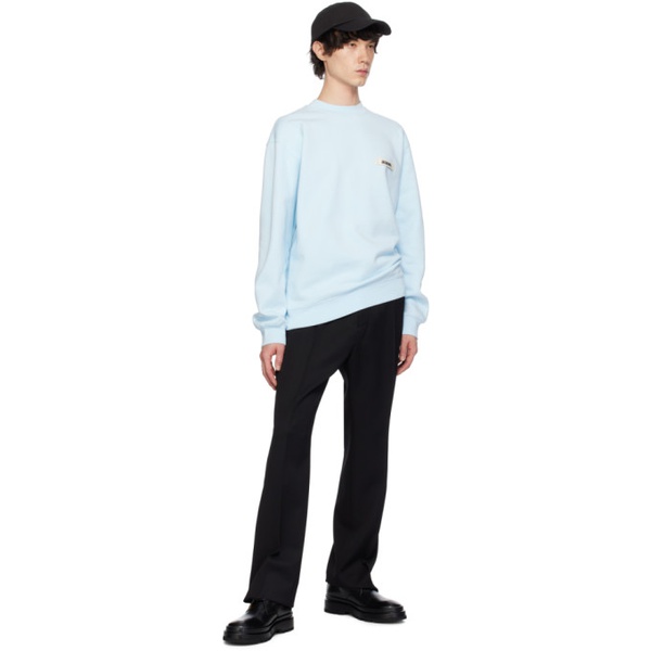  자크뮈스 JACQUEMUS Blue Le sweatshirt Gros Grain sweatshirt 241553M204004