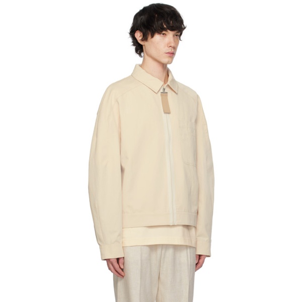  자크뮈스 JACQUEMUS Beige Les Classiques Le blouson Linu Jacket 241553M180007