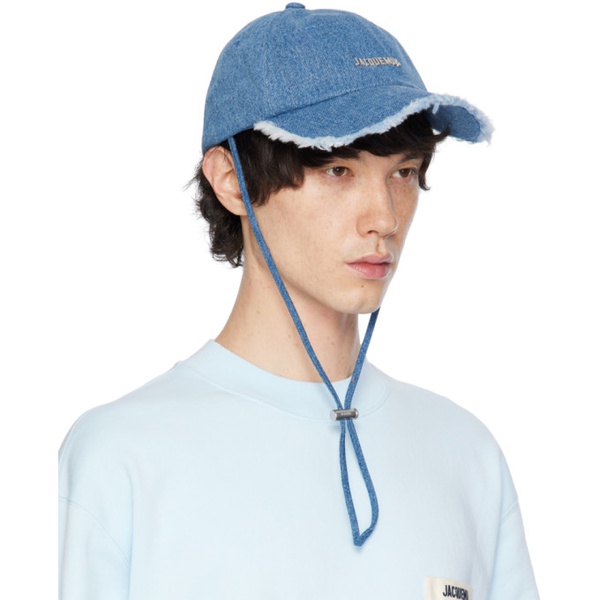  자크뮈스 JACQUEMUS Blue Le Chouchou La casquette Artichaut Denim Cap 241553M139010