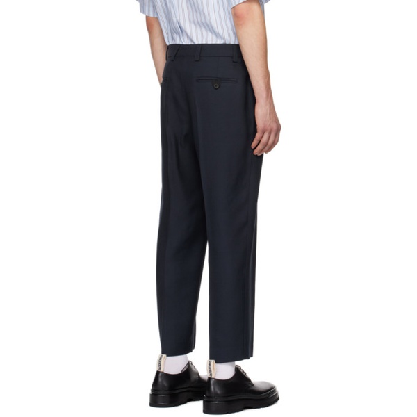  자크뮈스 JACQUEMUS Navy Le pantalon Cabri Trousers 241553M191005