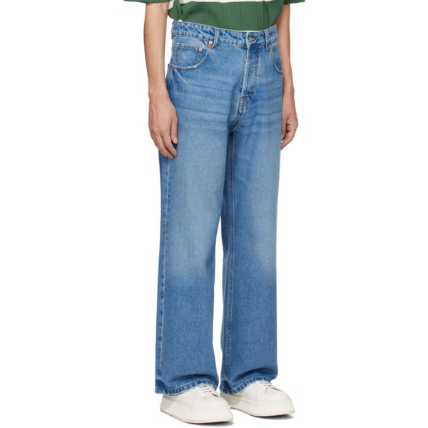  자크뮈스 JACQUEMUS Blue Les Classiques Le de-Nimes Large Jeans 241553M186005