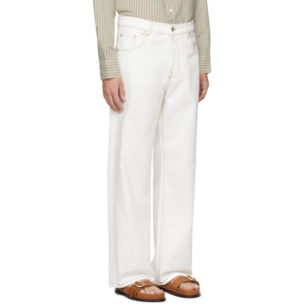  자크뮈스 JACQUEMUS 오프화이트 Off-White Les Classiques Le de-Nimes Large Jeans 241553M186007