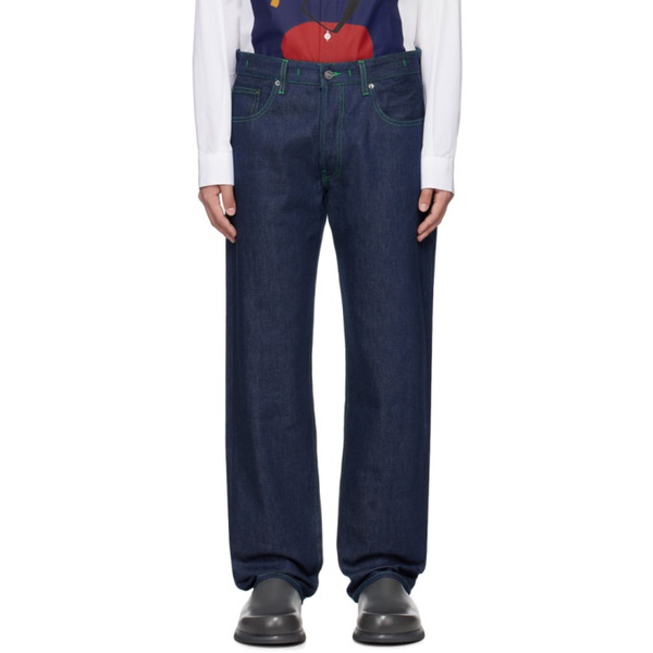  자크뮈스 JACQUEMUS Navy Le de Nimes Fresa Jeans 241553M186012