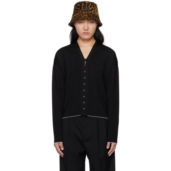  자크뮈스 JACQUEMUS Black Les Sculptures Le cardigan plisse cardigan 241553M200009