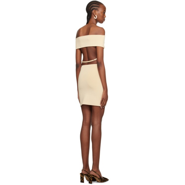  자크뮈스 JACQUEMUS Beige Les Sculptures La robe Cubista Minidress 241553F052037