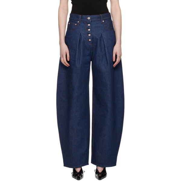  자크뮈스 JACQUEMUS Blue Les Sculptures Le de-Nimes Ovalo Jeans 241553F069009