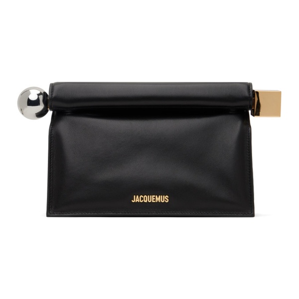  자크뮈스 JACQUEMUS Black Les Sculptures La pochette rond carre Pouch 241553F045003