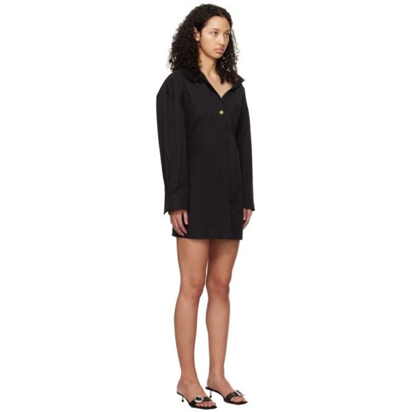  자크뮈스 JACQUEMUS Black Les Classiques La mini robe chemise Minidress 241553F052013