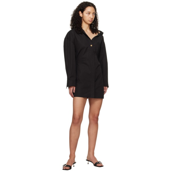  자크뮈스 JACQUEMUS Black Les Classiques La mini robe chemise Minidress 241553F052013