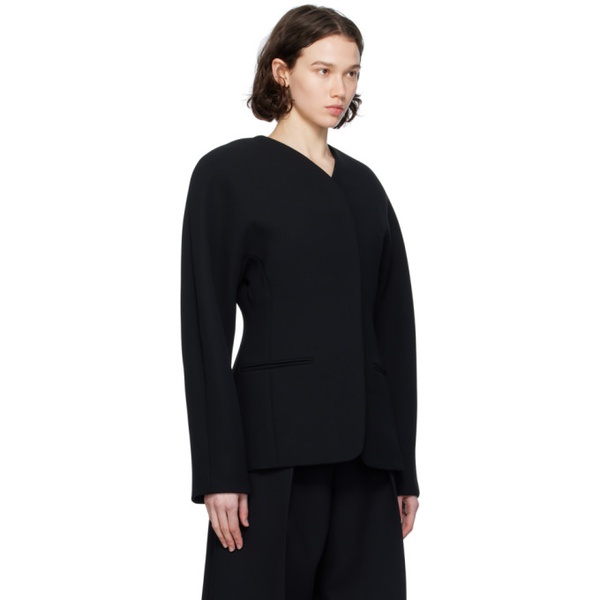  자크뮈스 JACQUEMUS Black Les Sculptures La veste Ovalo Blazer 241553F063003