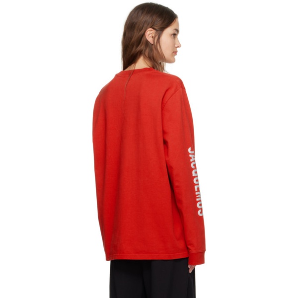  자크뮈스 JACQUEMUS Red Guirlande Le t-shirt brilho Long Sleeve t-shirt 241553F110004