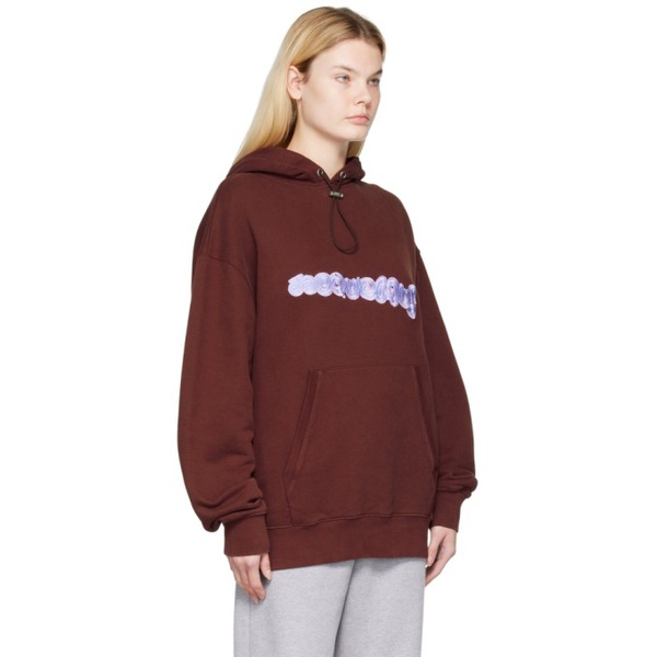  자크뮈스 JACQUEMUS Brown Le Papier Le Sweatshirt Spirale Hoodie 222553F097001