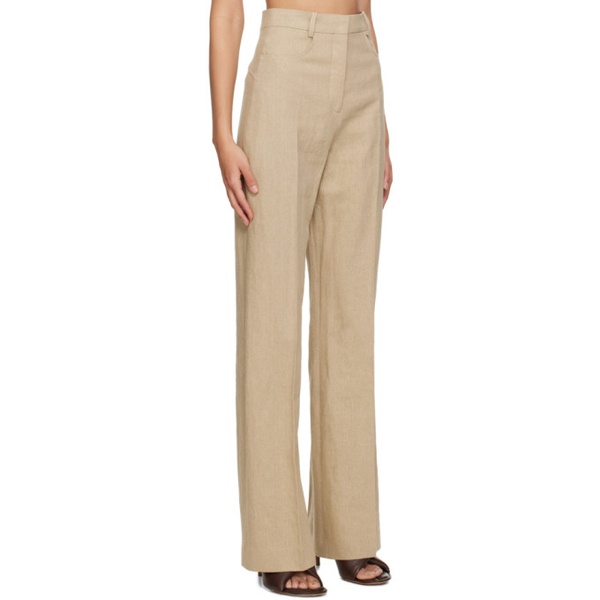  자크뮈스 JACQUEMUS Beige Le Raphia Le Pantalon Sauge Trousers 231553F087010