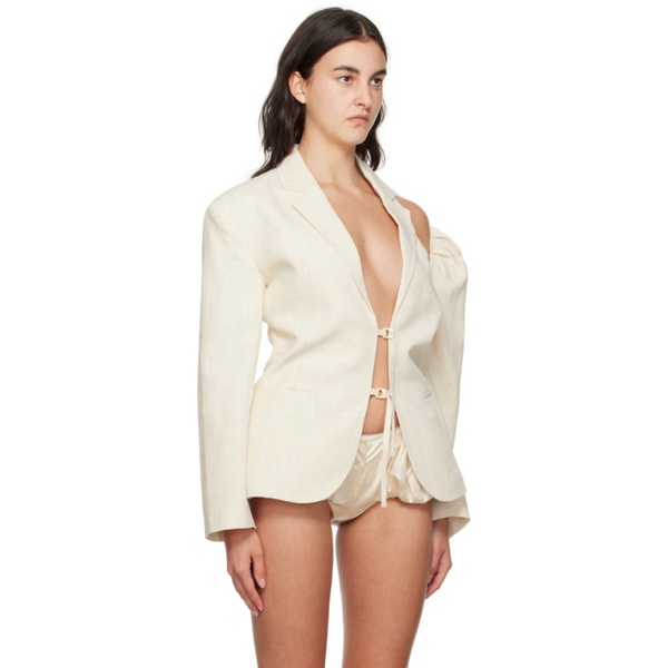  자크뮈스 JACQUEMUS 오프화이트 Off-White Le Chouchou La Veste Galliga Blazer 232553F057001