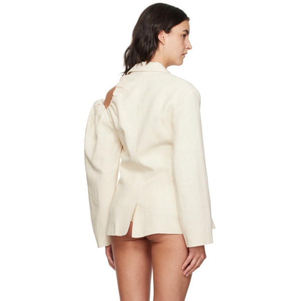  자크뮈스 JACQUEMUS 오프화이트 Off-White Le Chouchou La Veste Galliga Blazer 232553F057001