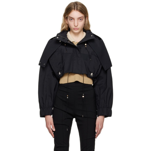  자크뮈스 JACQUEMUS Black Le Raphia La Parka Raphia Jacket 231553F063007