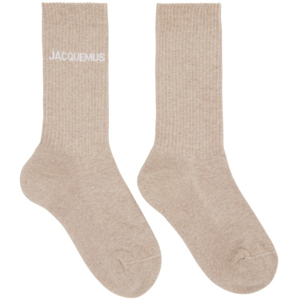  Beige Le Raphia Les Chaussettes 자크뮈스 Jacquemus Socks 232553F076015