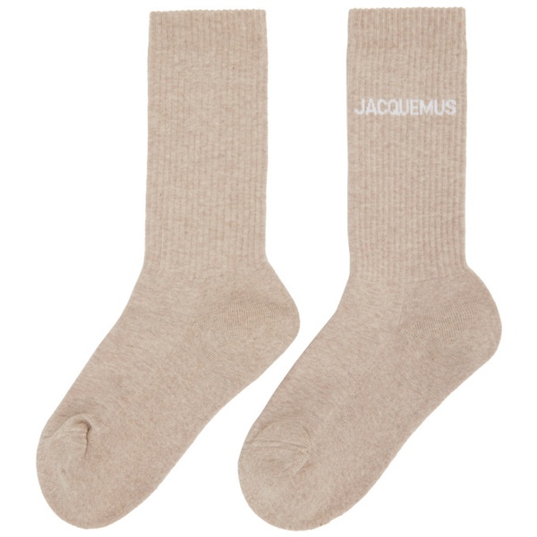  Beige Le Raphia Les Chaussettes 자크뮈스 Jacquemus Socks 232553F076015