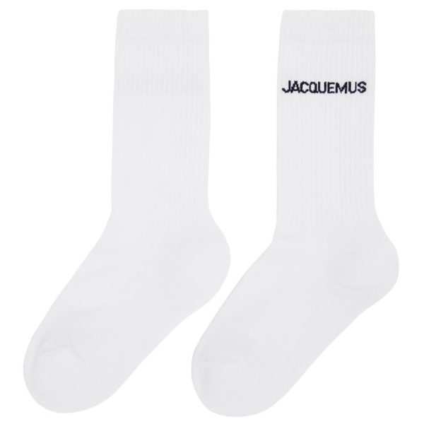  White Le Papier Les Chaussettes 자크뮈스 Jacquemus Socks 232553F076018