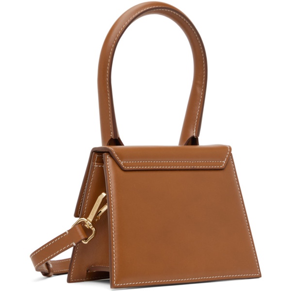  자크뮈스 JACQUEMUS Brown Le Papier Le Chiquito Moyen Bag 232553F048054