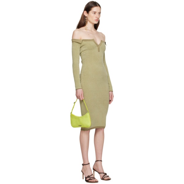  자크뮈스 JACQUEMUS Green La Robe Maille Pampero Midi Dress 231553F054000