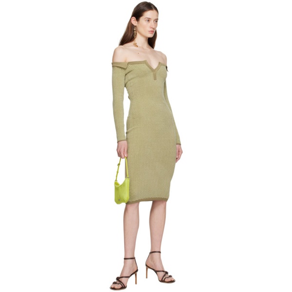  자크뮈스 JACQUEMUS Green La Robe Maille Pampero Midi Dress 231553F054000