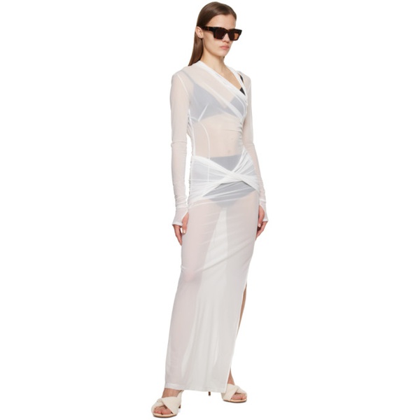  자크뮈스 JACQUEMUS White Le Papier La Robe Piombone Maxi Dress 222553F055002