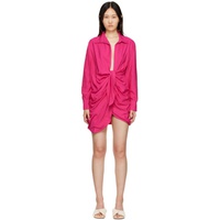 자크뮈스 JACQUEMUS Pink La Robe Bahia Minidress 222553F052011