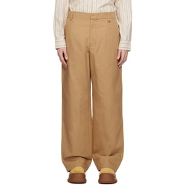 자크뮈스 JACQUEMUS Beige Le Raphia Le Pantalon Banho Trousers 231553M191011