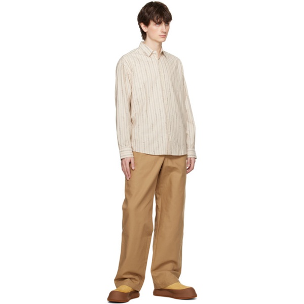  자크뮈스 JACQUEMUS Beige Le Raphia Le Pantalon Banho Trousers 231553M191011